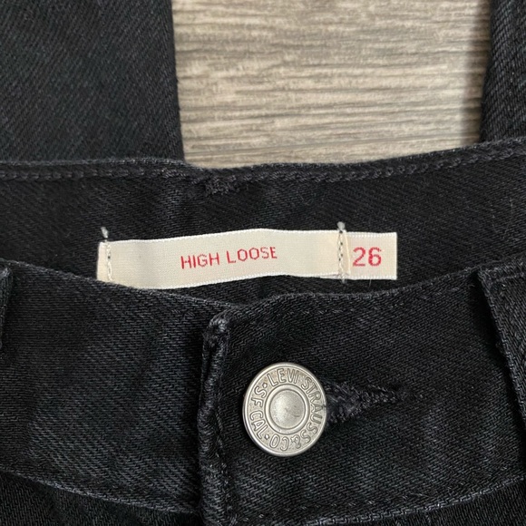 Levi's High Loose Jean black size 26 NWOT - Picture 12 of 15